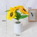 Rechargeable Sunflower LED Night Light — Boho Desk Lamp Aesthetic Room Decor
