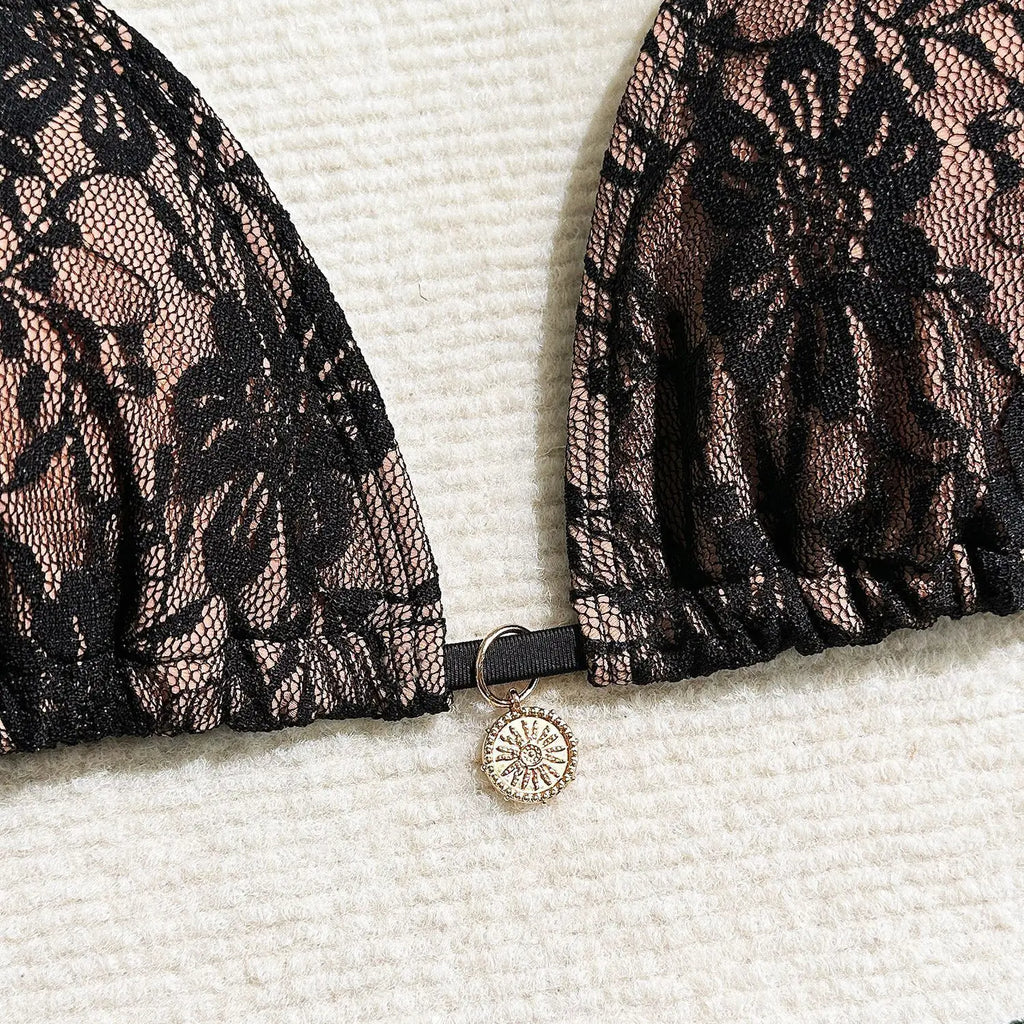 Luxe Lace Bikini Set — 3-Piece Brazilian Swimwear