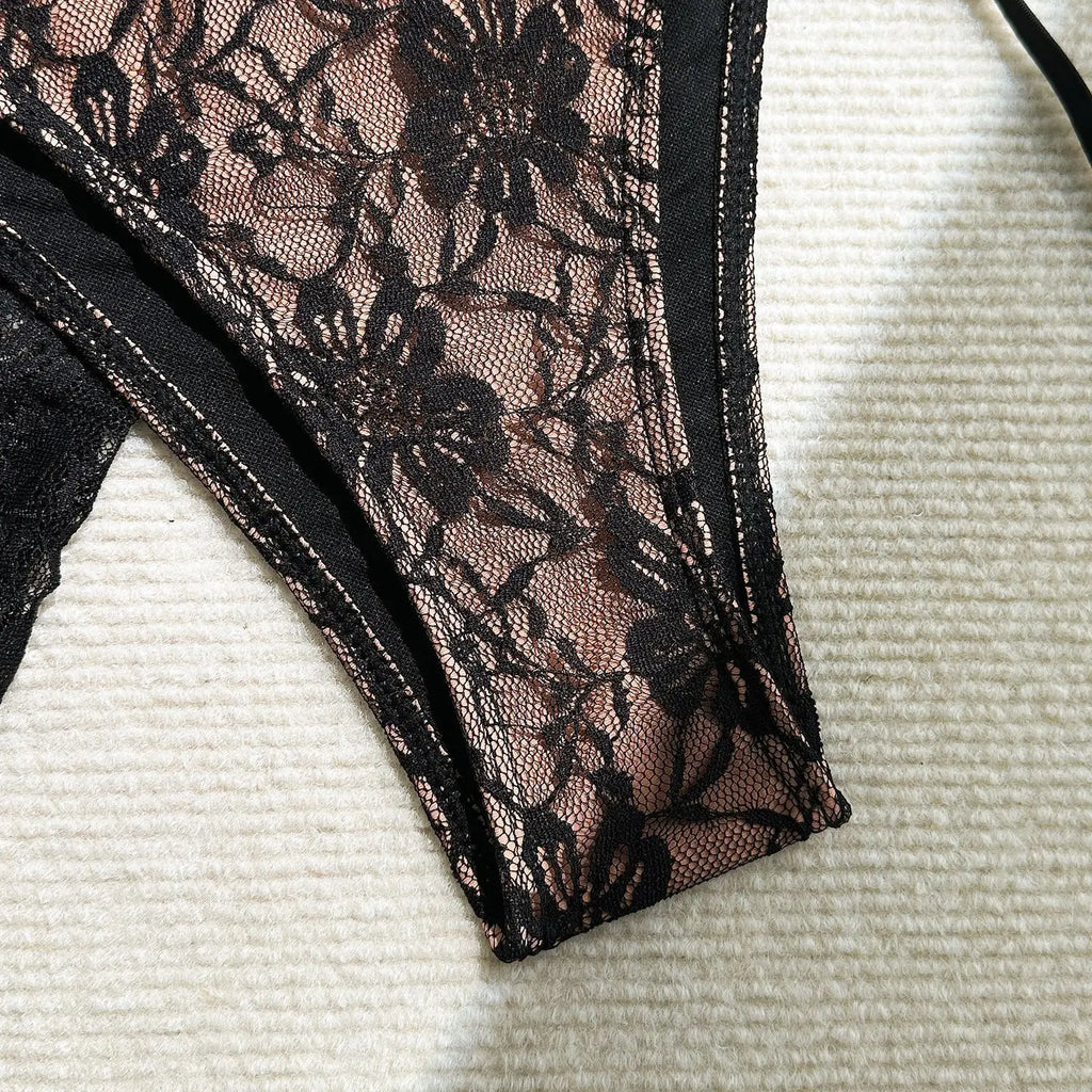 Luxe Lace Bikini Set — 3-Piece Brazilian Swimwear