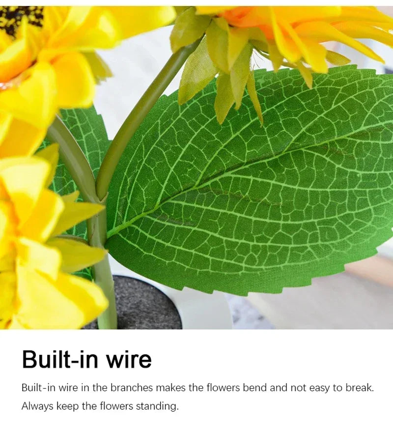 Rechargeable Sunflower LED Night Light — Boho Desk Lamp Aesthetic Room Decor